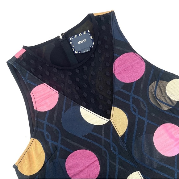 Anthropologie Maeve Jacquard Mesh Polka Dot Shift Dress - Picture 7 of 12